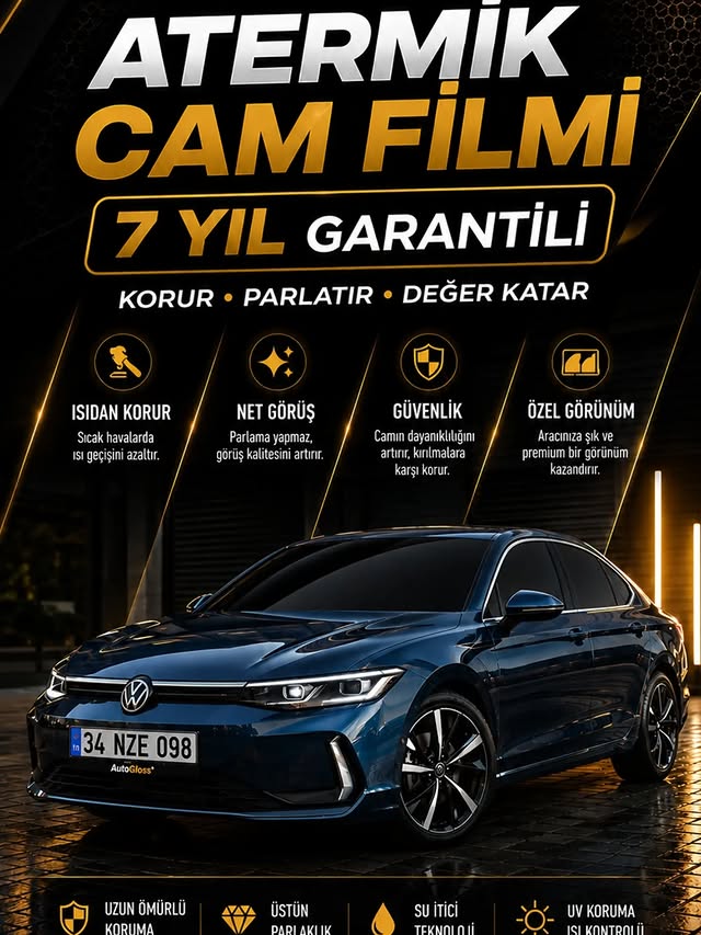 Atermik cam filmi uygulaması — Volkswagen ID.7